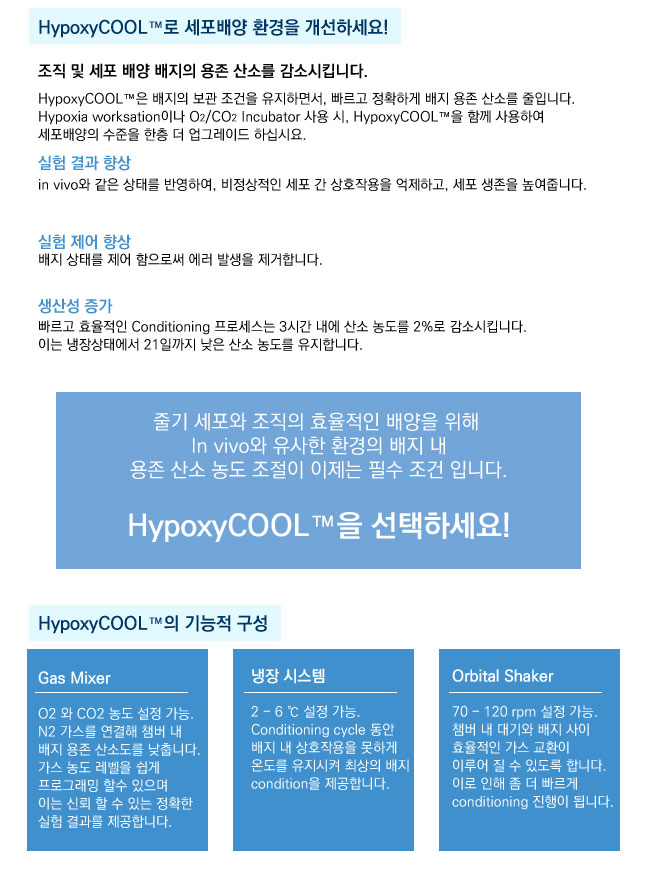 HypoxyCOOL™-배지 용존 산소 조절 시스템